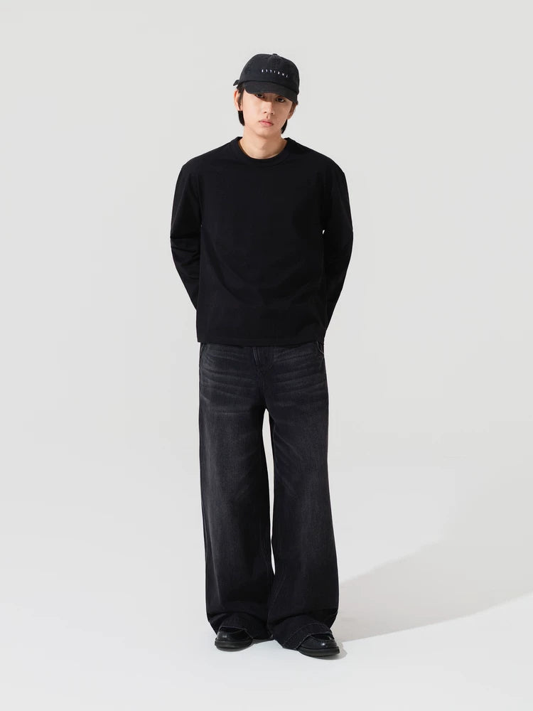 BPCALL Wide and Short Version Comfortable Casual Long Sleeve