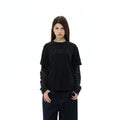 WLNEXT Fake Two-piece Striped Casual Long Sleeve