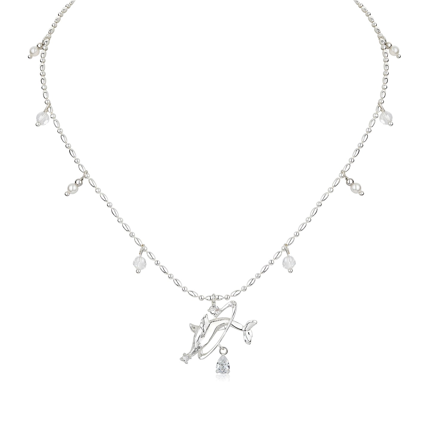 1JINN Whale Pendant Collarbone Chain