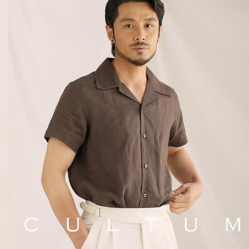 CULTUM Vintage Cuban Collar Shirt Short Sleeve