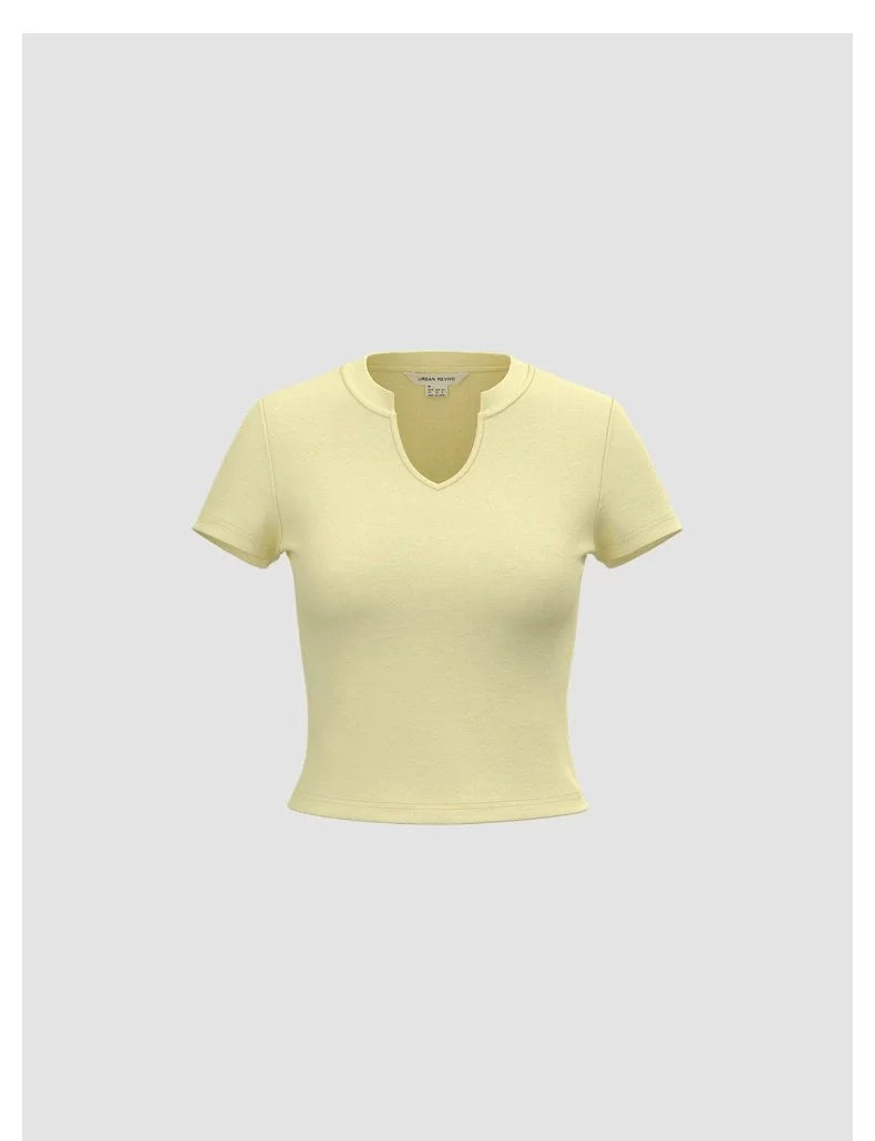 URBAN REVIVO Simple Casual Versatile Tee