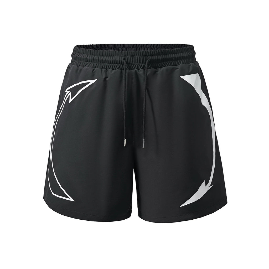 Eusoueu Vintage Niche But Knee Double Mesh Shorts