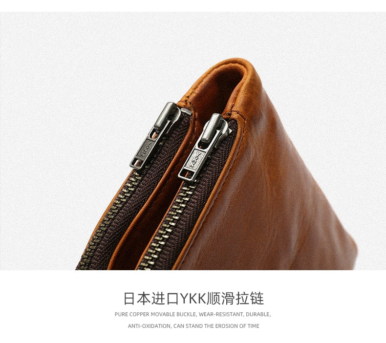HALF WORK tanned leather wallet