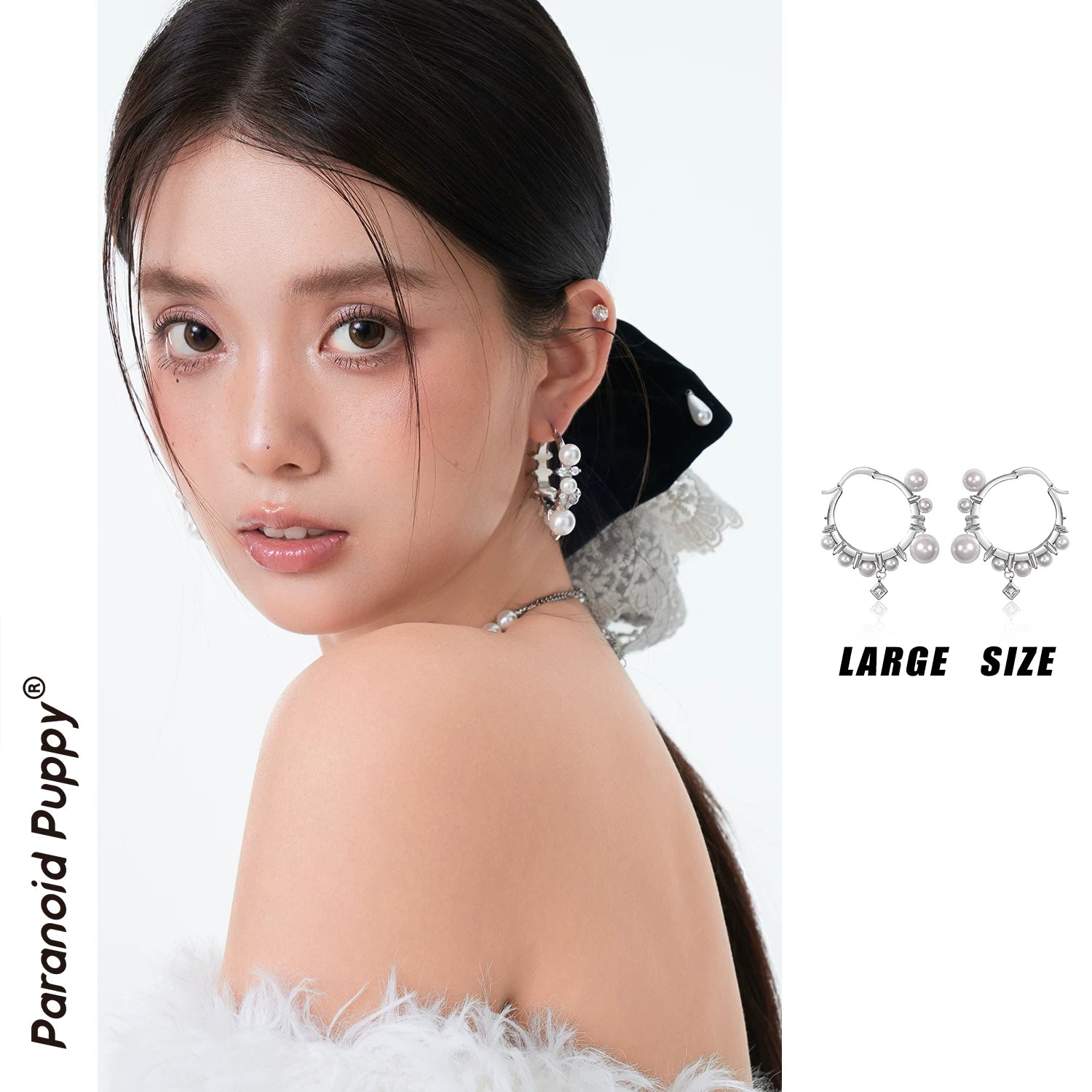 PP High-end Light Luxury Irregular Pearl Earrings