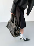 BINGBONG Retro American Large Bag Messenger Bag Commuter Large Capacity Bag