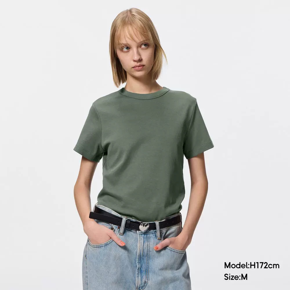 GU Round Neck Loose Casual Tee