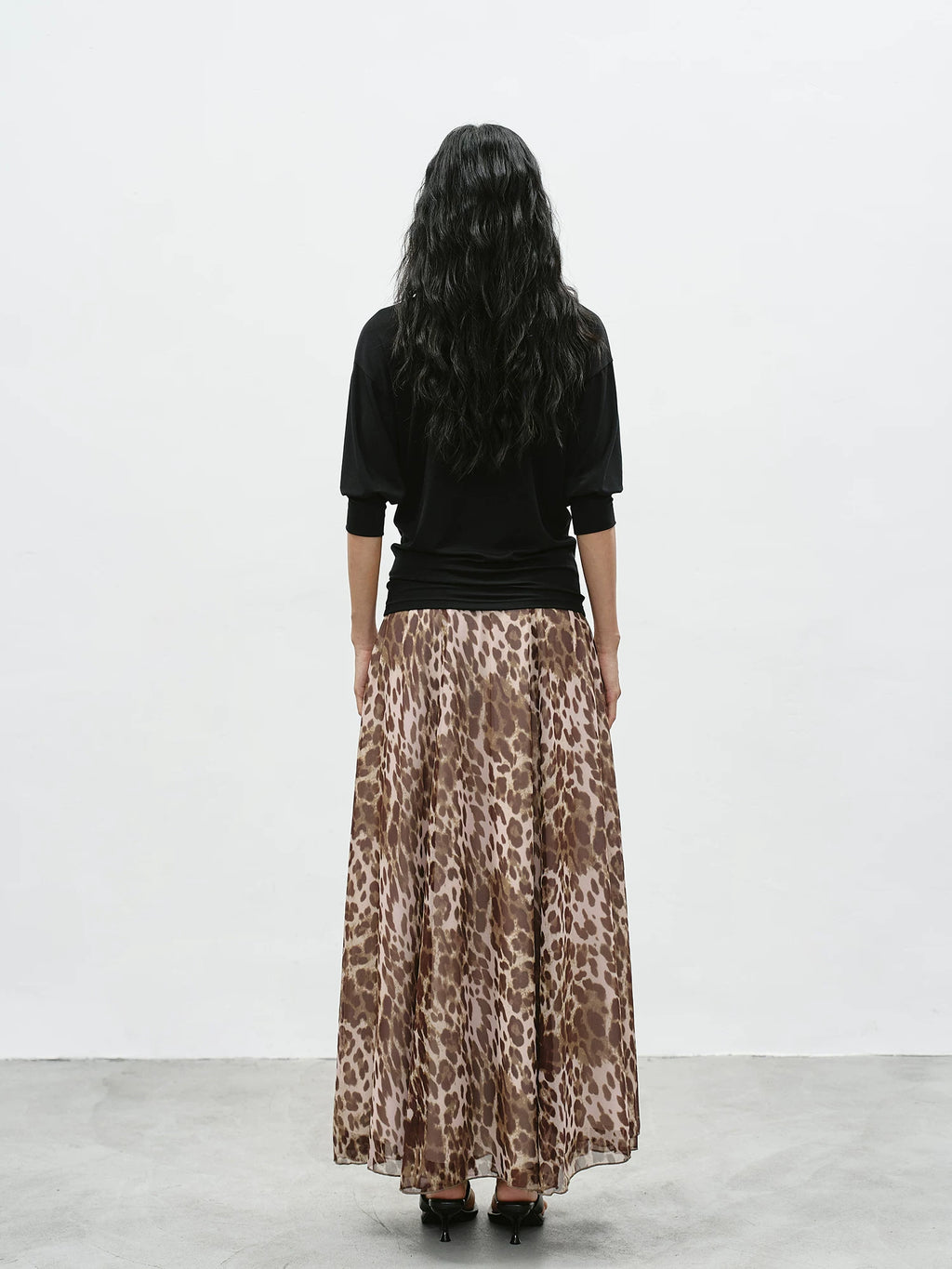 EIGHTHMONTH Leopard Print Swing Skirt