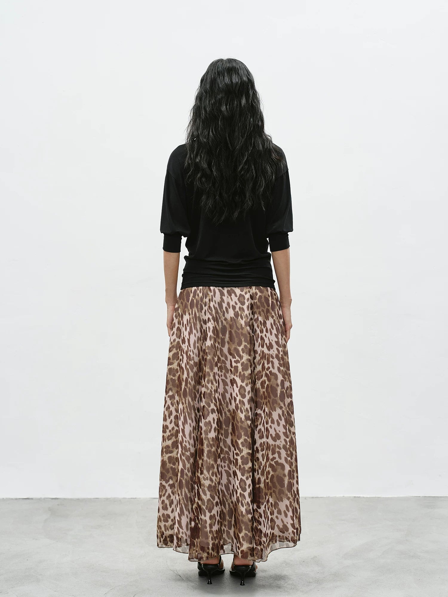 EIGHTHMONTH Leopard Print Swing Skirt