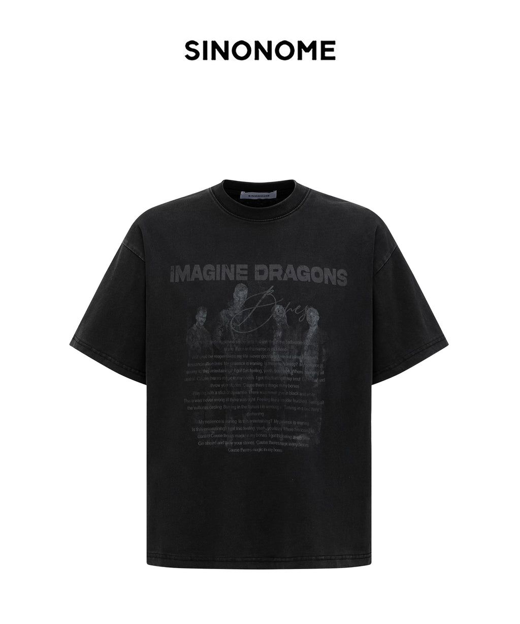 SINONOME Retro Short Version Loose Tee