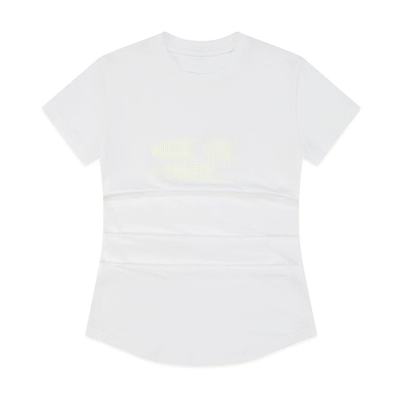 CryingCenter Gradual Change Classic Logo Round Neck Cool Tee