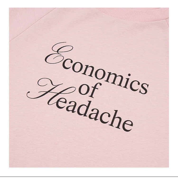 HEADACHE Crew Neck Shoulder Casual Tee