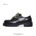 SHENLV STUDIO Contrast color hemp rope derby shoes