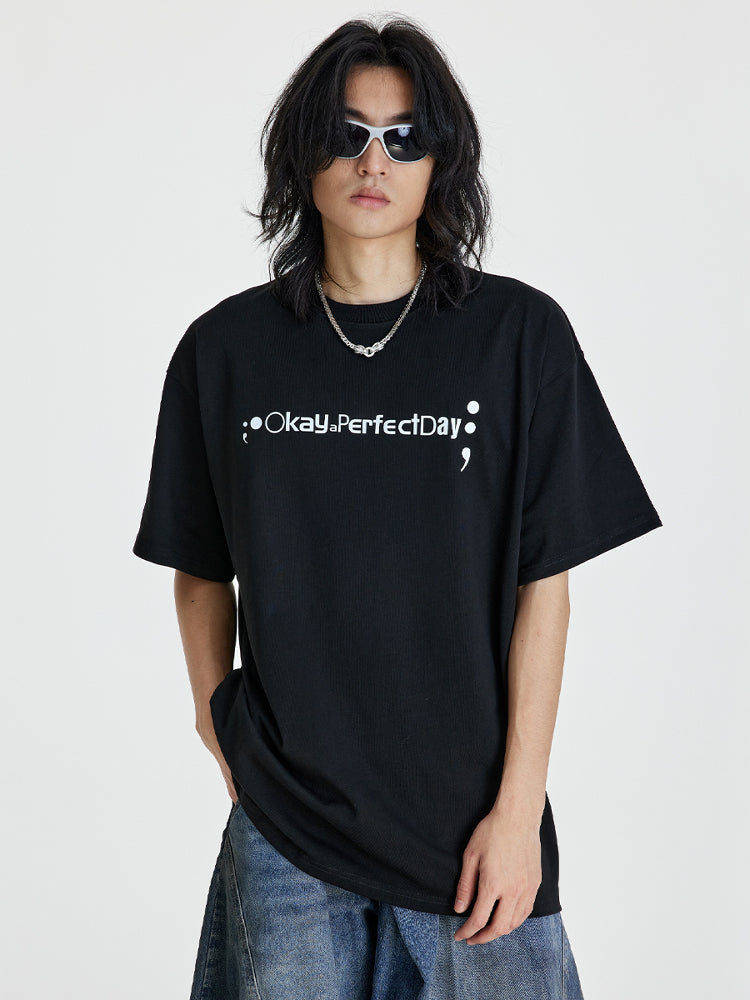 (NMK)  six-channel symbol black Tee