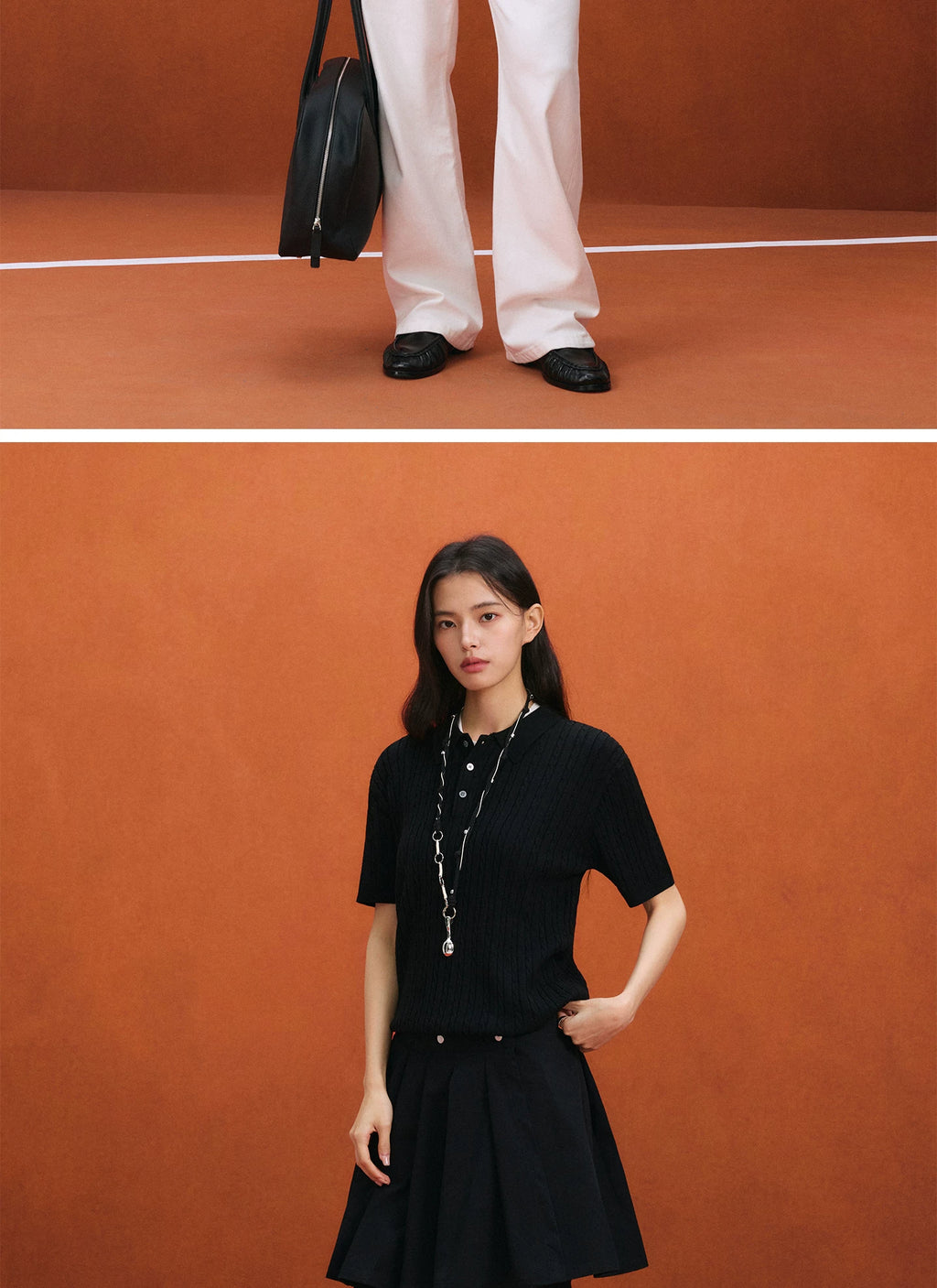 NO LOGO Retro Loose Loose Lazy Lapel Tee