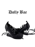 Dollybae Straps Square Head Satin Heels