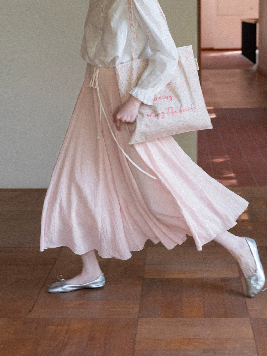 EGGKA High Waist Casual Drape Skirt