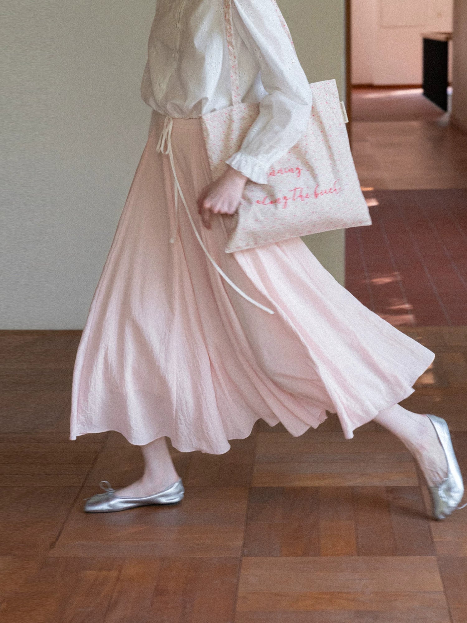 EGGKA High Waist Casual Drape Skirt