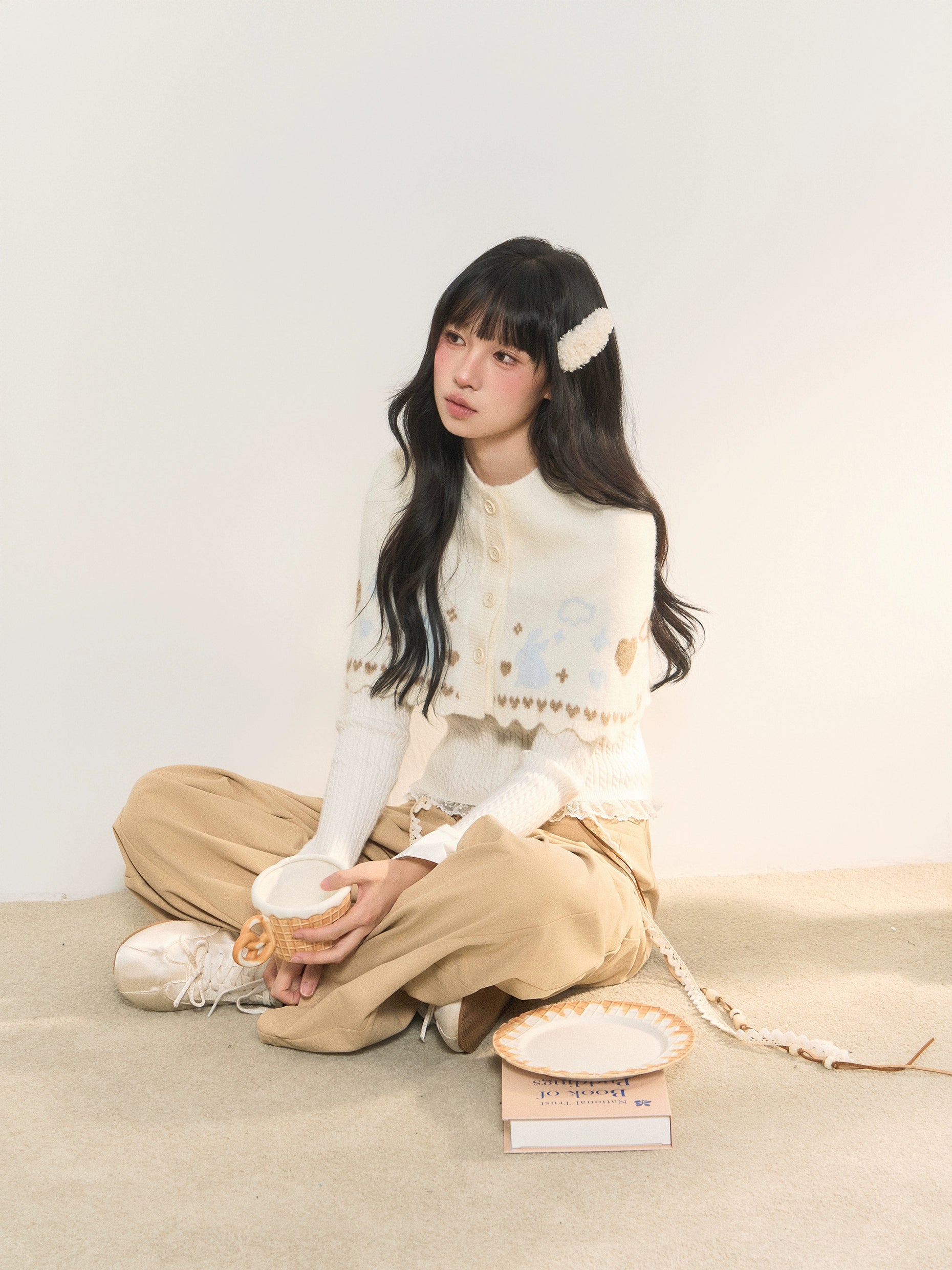 Umoumo Sweet and Gentle Knitted Cape Sweater