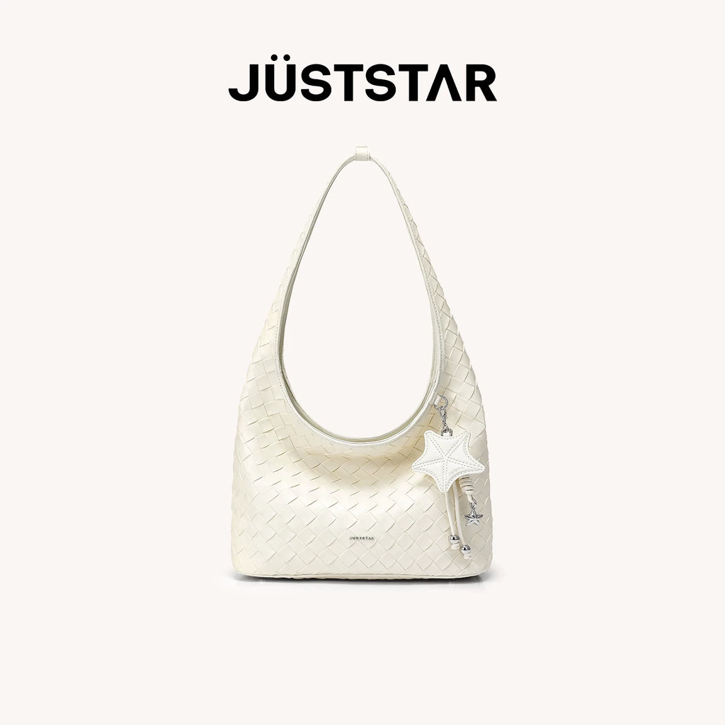 JUST STAR Large-capacity Lazy Vacation Woven Bag