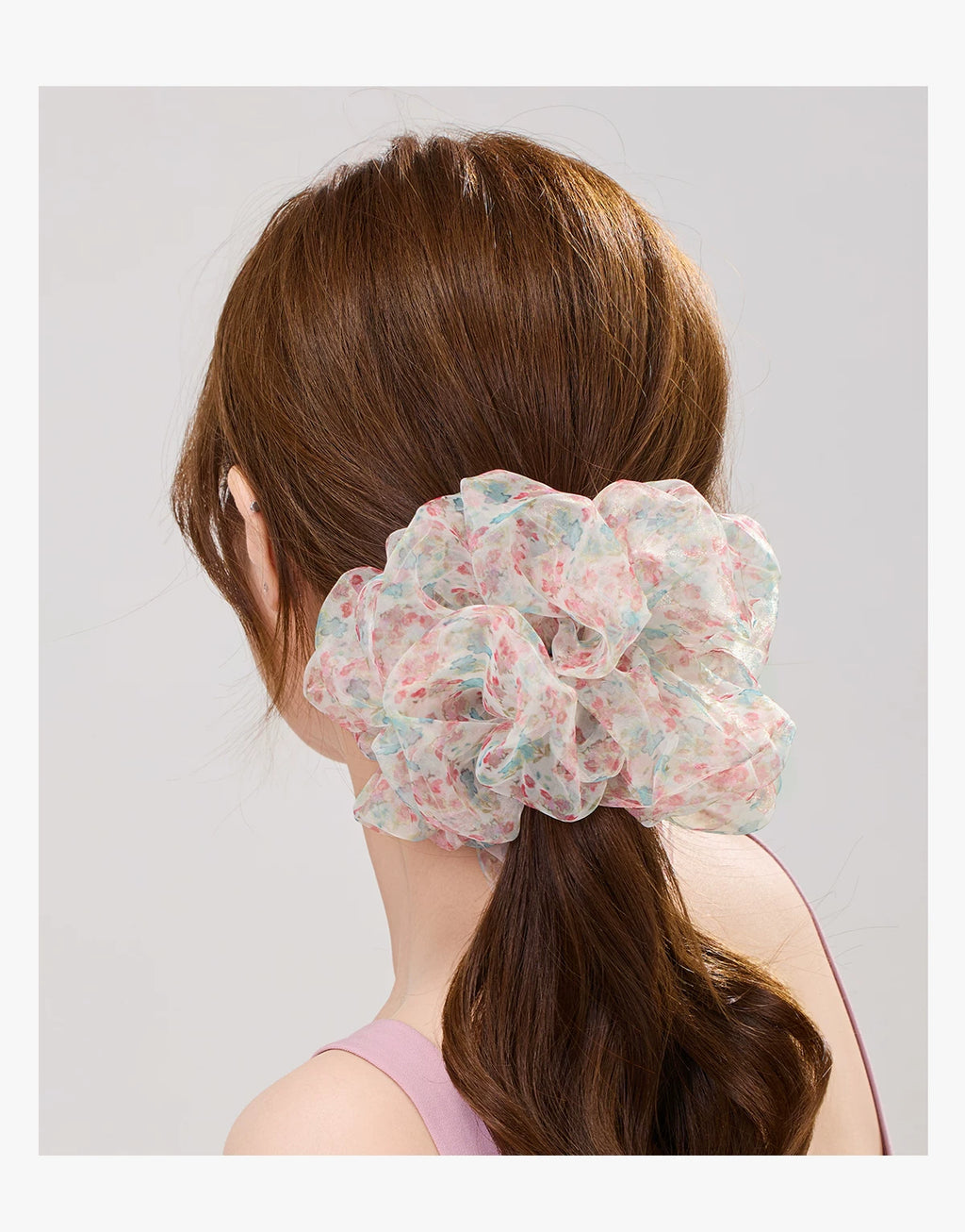 DODOGOGO Flower Yarn Ring Large Intestine Hair Band French Hair Rope
