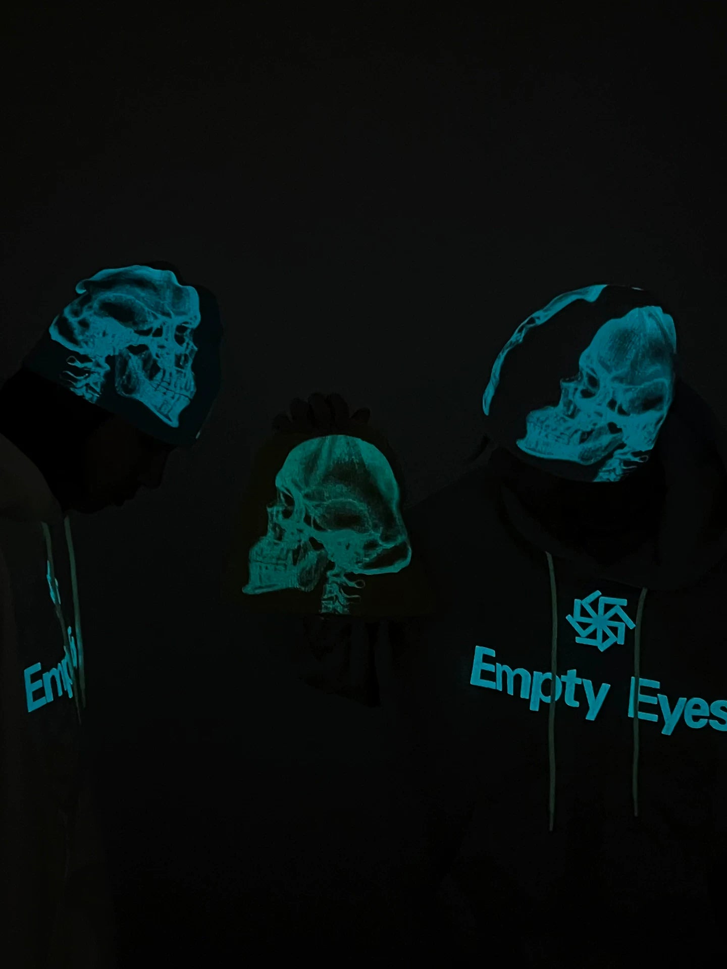 Empty Eyes Luminous Skeleton Printed Cold Cap