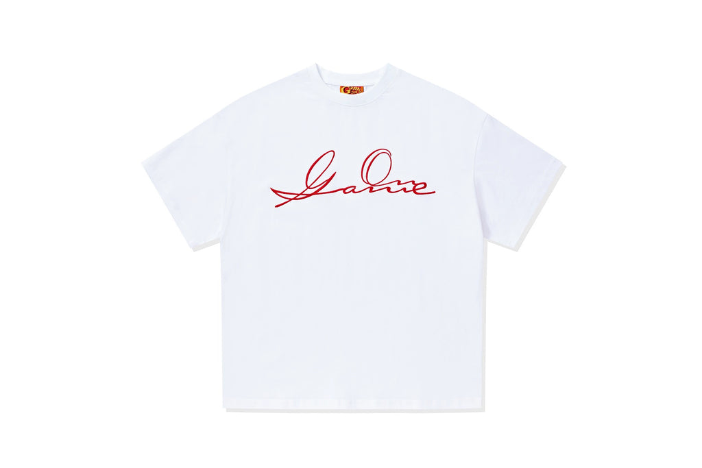 GameOne 23ss "Signed Tagline" Blockbuster American Loose Hip Hop Tee