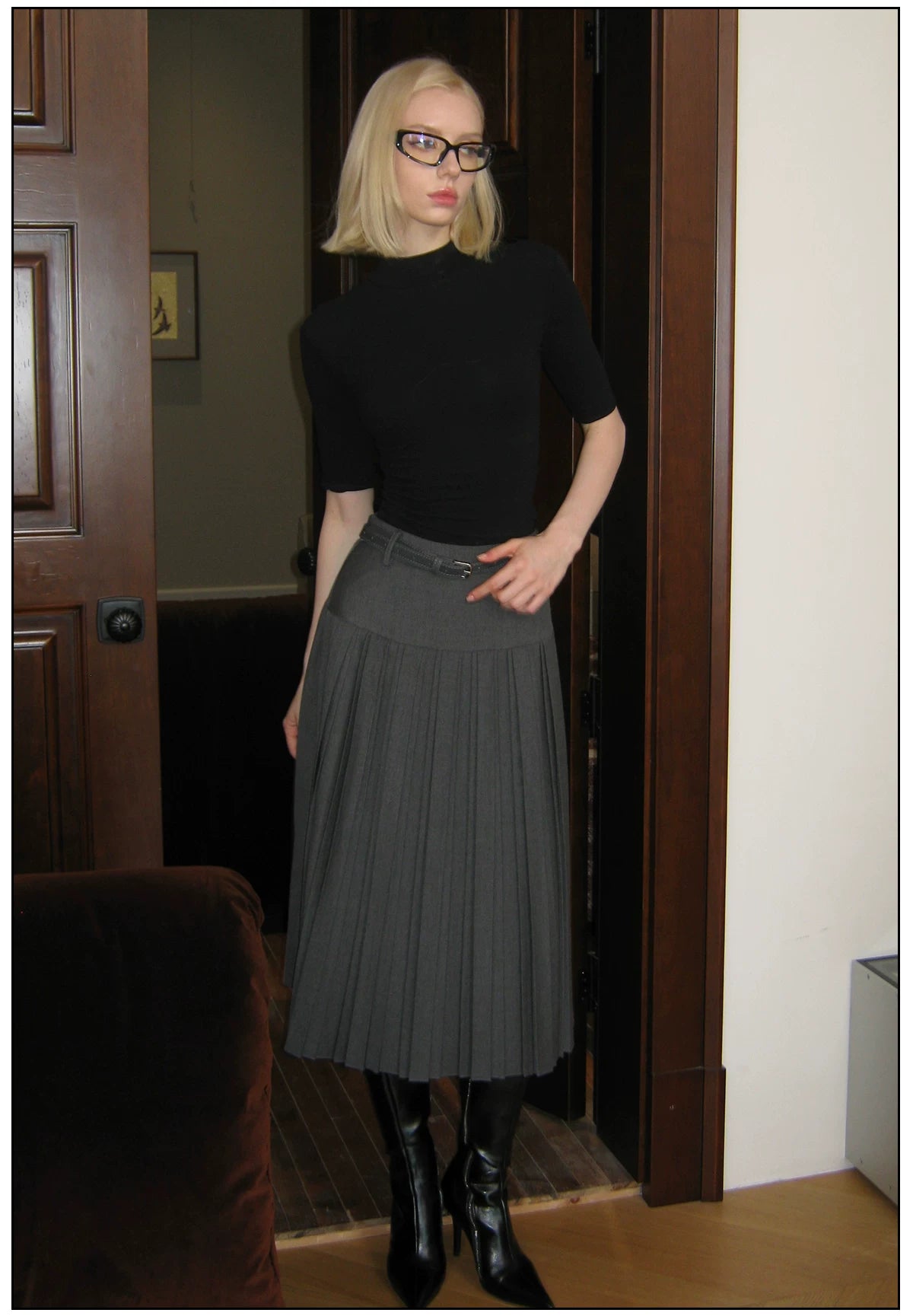 FINDYAWINGS Classic Vintage Pleated Skirt Skirt