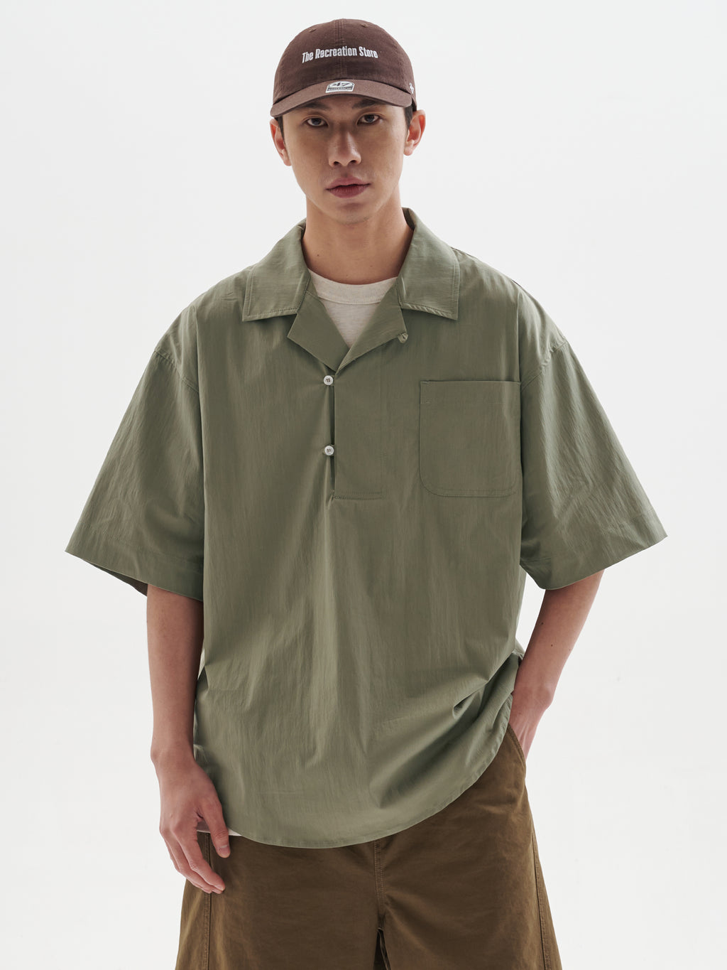 BUTTBILL 24SS Vintage half-open Japanese Shirt