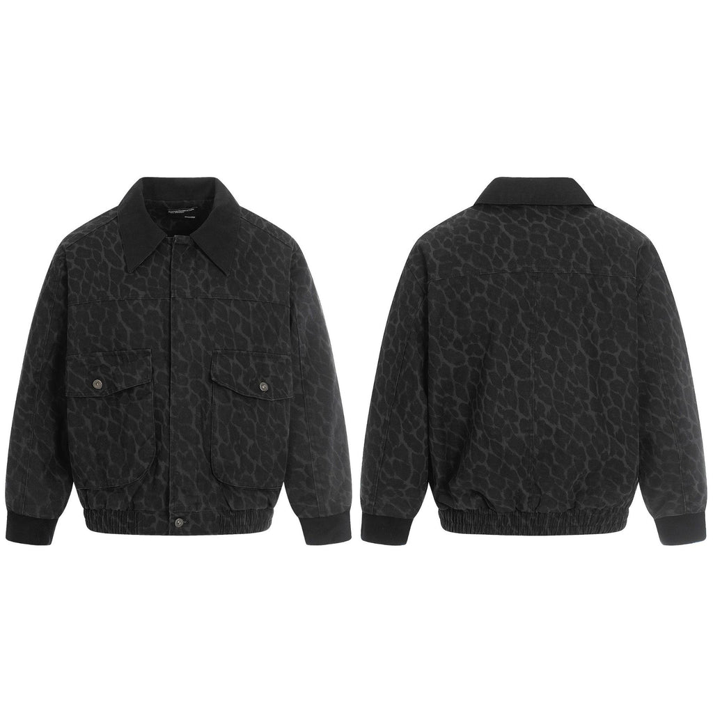 11KN Vintage Leopard Print Tooling Jacket