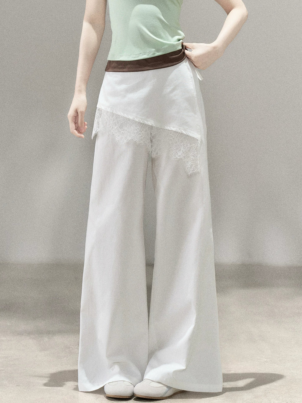 Wildberry High Waist Casual Fart Curtain Pants