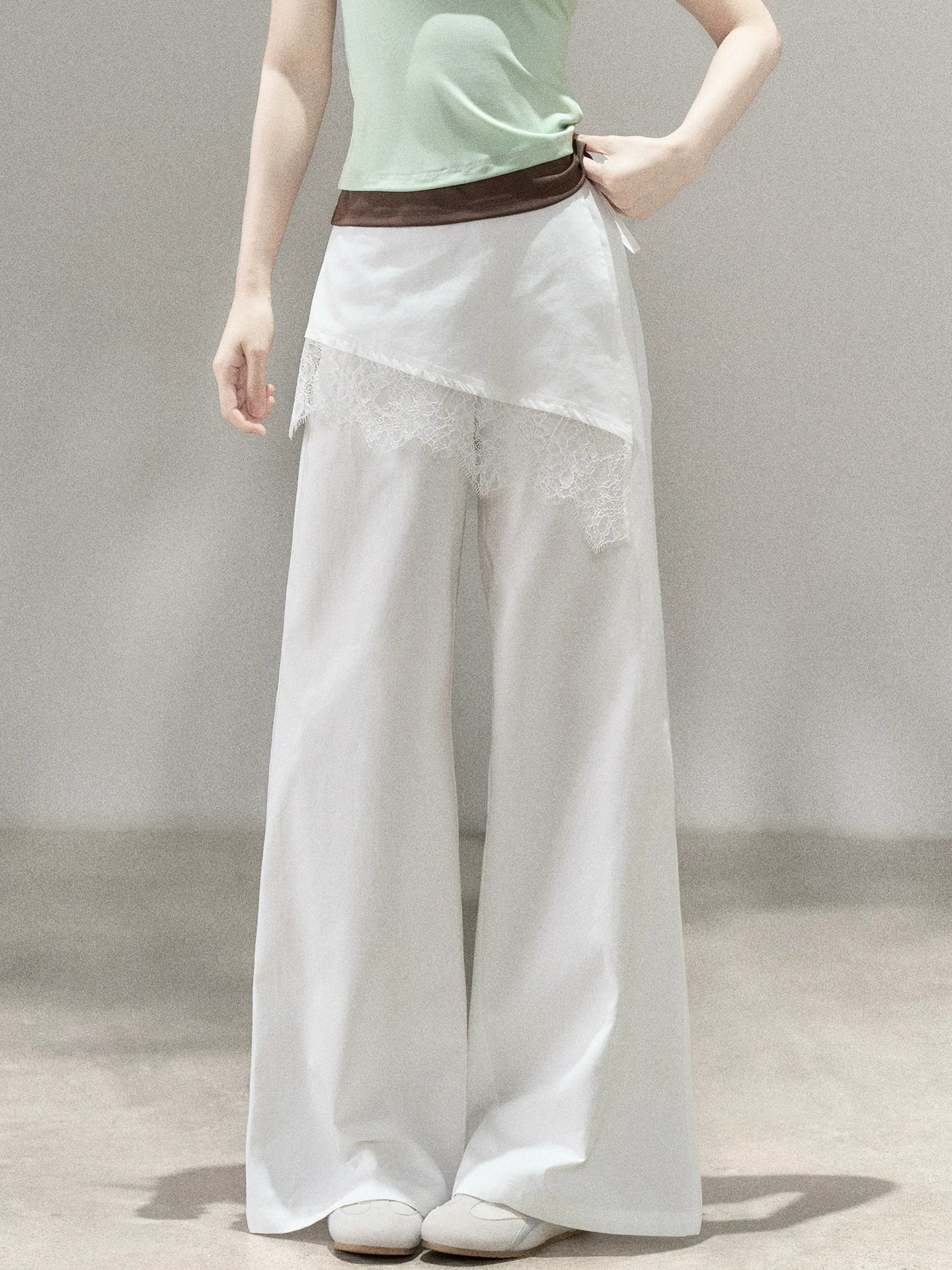 Wildberry High Waist Casual Fart Curtain Pants
