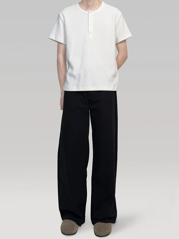 PLUS NO LOGOA Wide-leg Straight Trousers