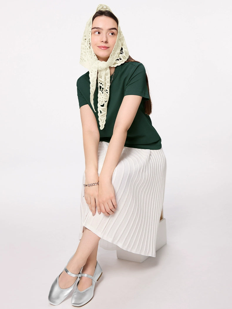 GU Mary Jane Small Square Head Flat Ballet Shoes