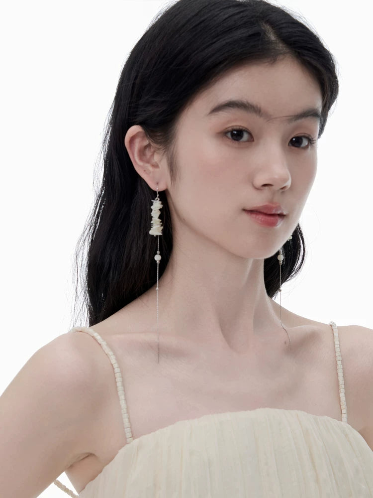 NO SOLUTION Shell Gravel Earrings