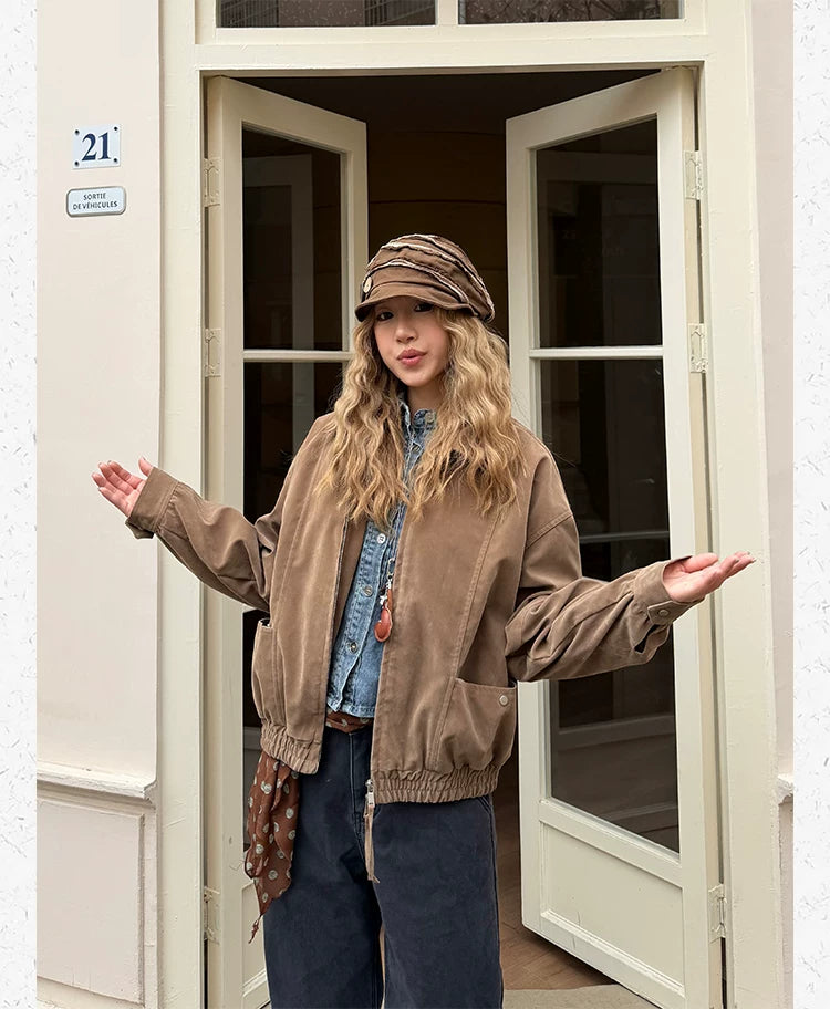 CCYE Suede Spliced Maillard Jacket