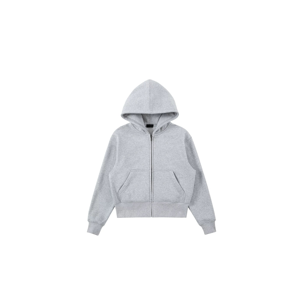 PLUS NO LOGO Short Zipper Hoodie Sweater Jacket