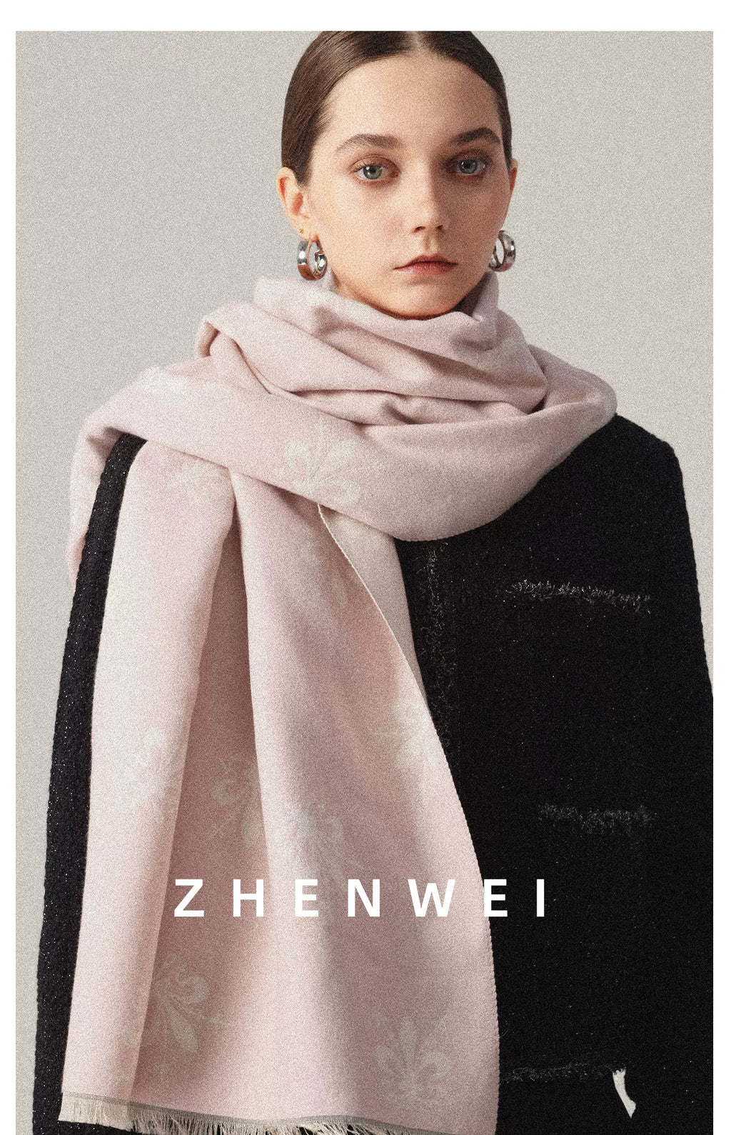 ZHENWEI Florence Iris Plus Wide Shawl Scarf