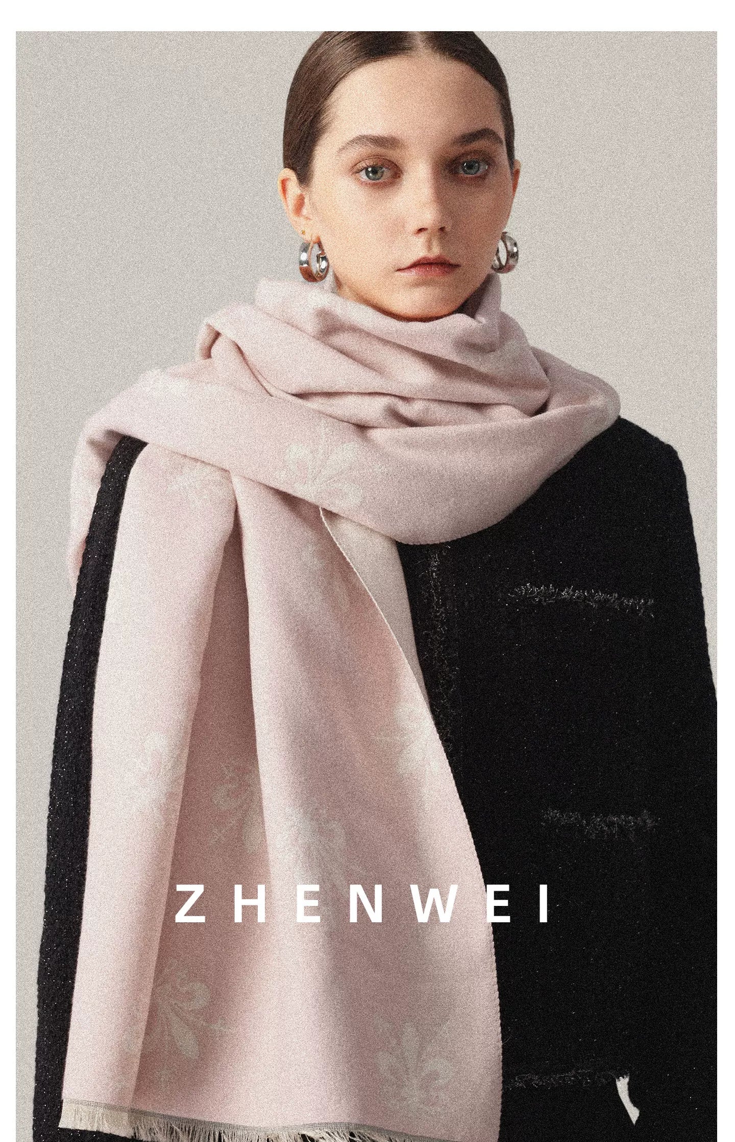 ZHENWEI Florence Iris Plus Wide Shawl Scarf