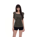 WITHMIN Ruffle Edge Sleeveless Waist Tee