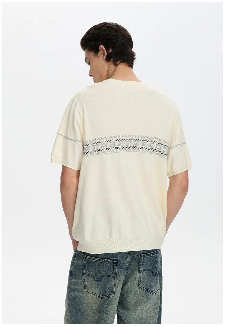 A PUEE Retro Loose and Versatile Knitted Tee