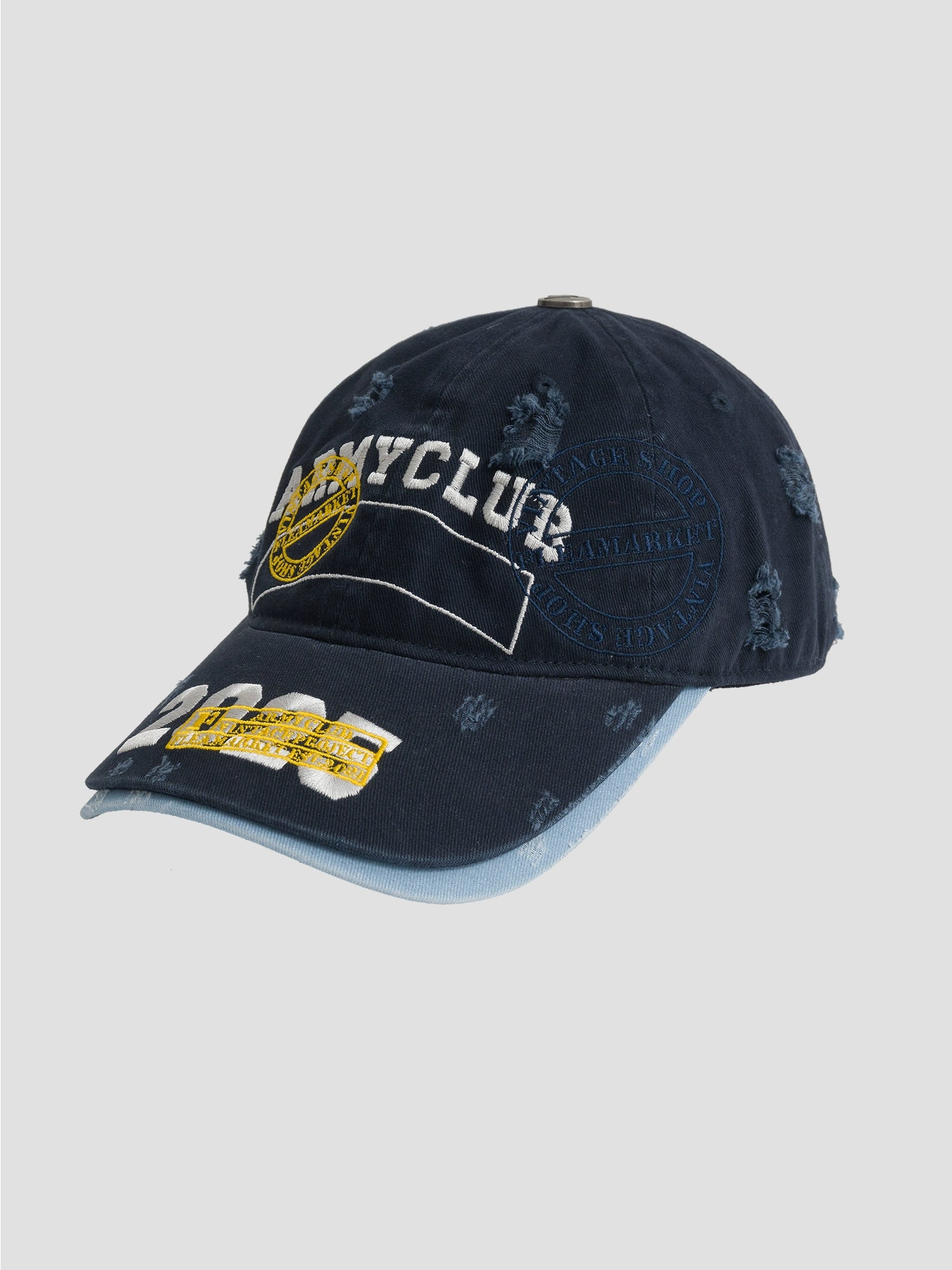 Fleamarket Double Brim Embroidered Bend Cap