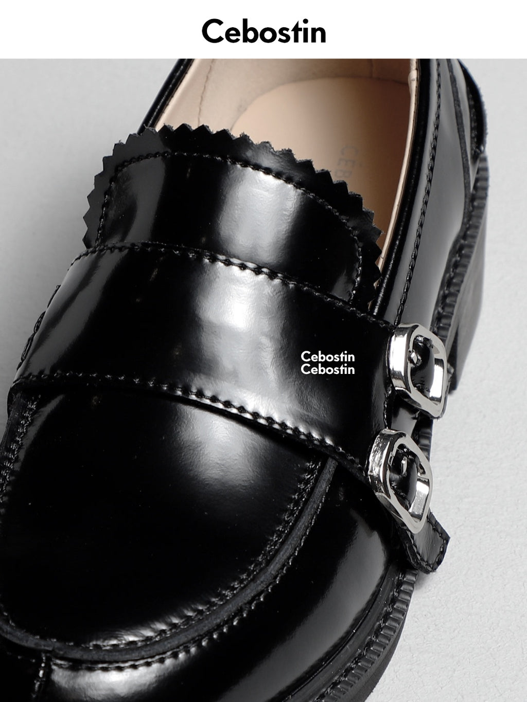 Cebostin Height Increase One Pedal Versatile Casual Small Leather Shoes