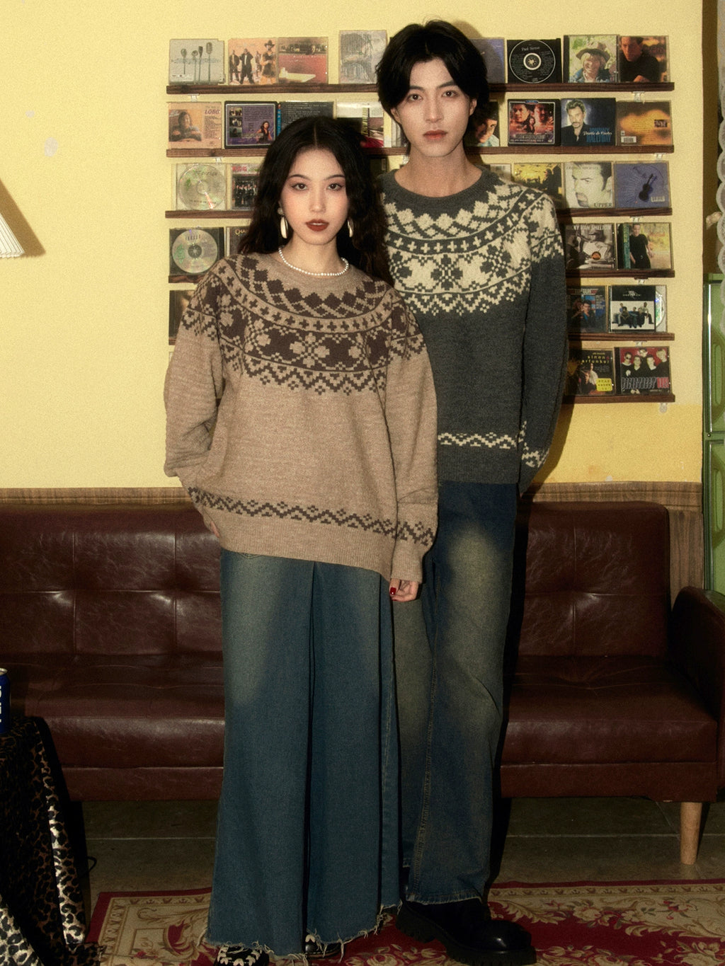 ALOHA Retro Hong Kong Style Niche Lazy Knitted Sweater