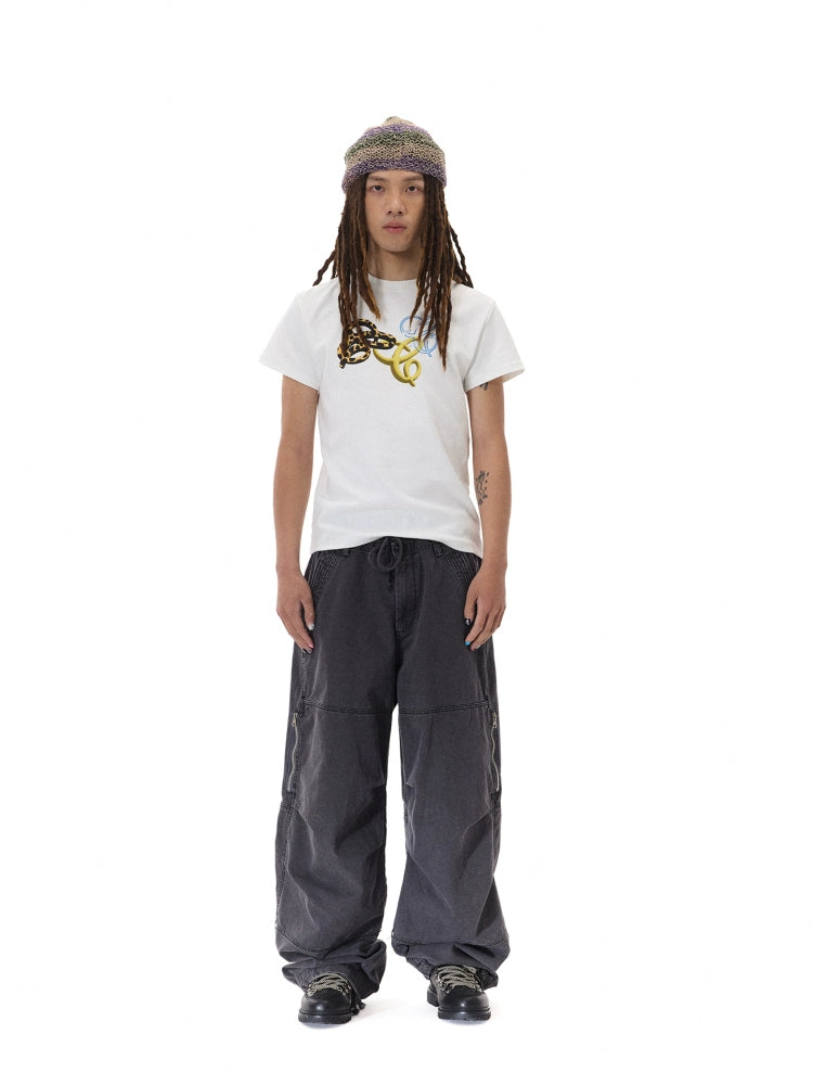 CRICLE CAGE Slim Print Short Slim Tee