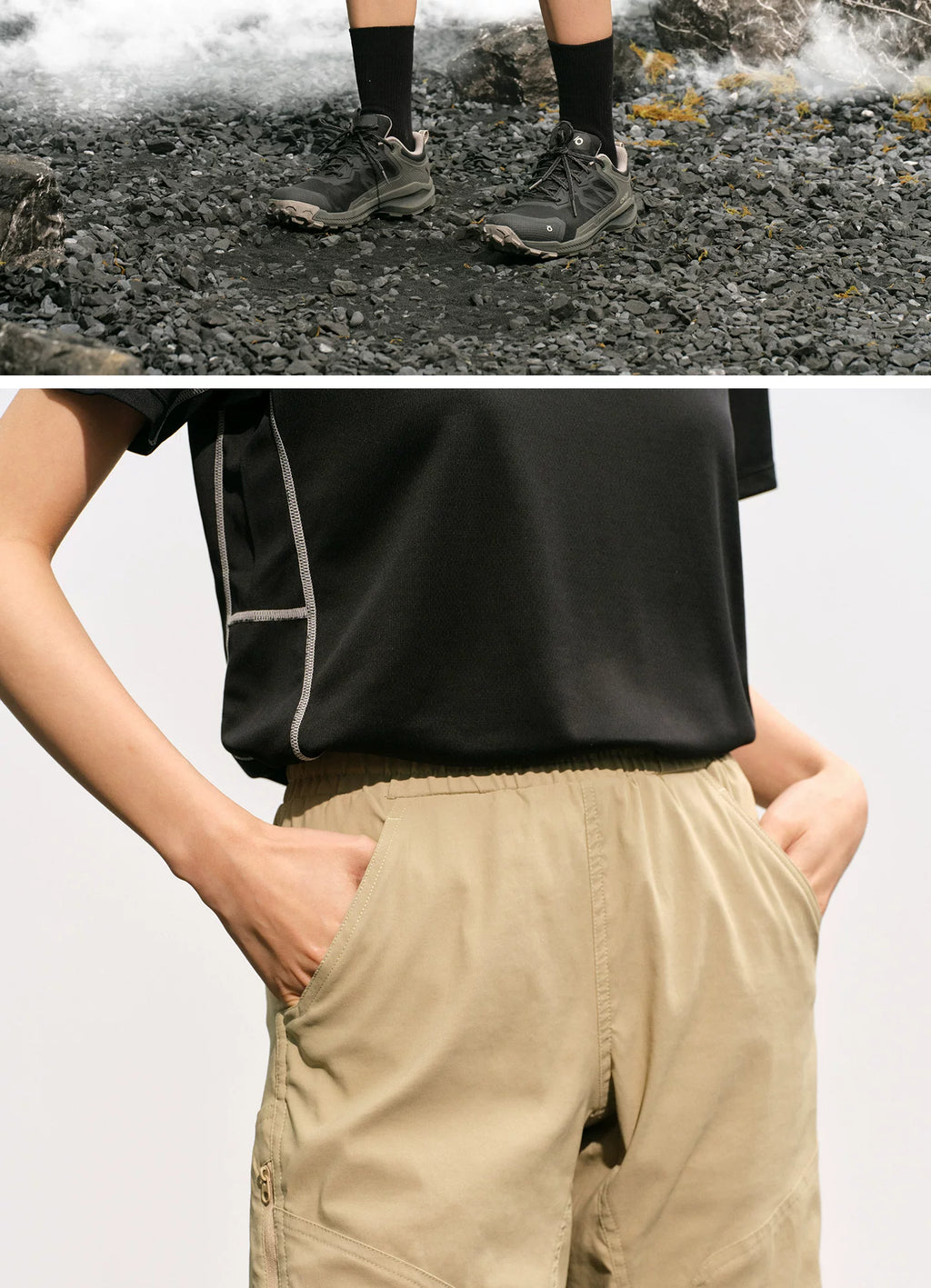 NO LOGO Stitching Quick-drying Sports Shorts