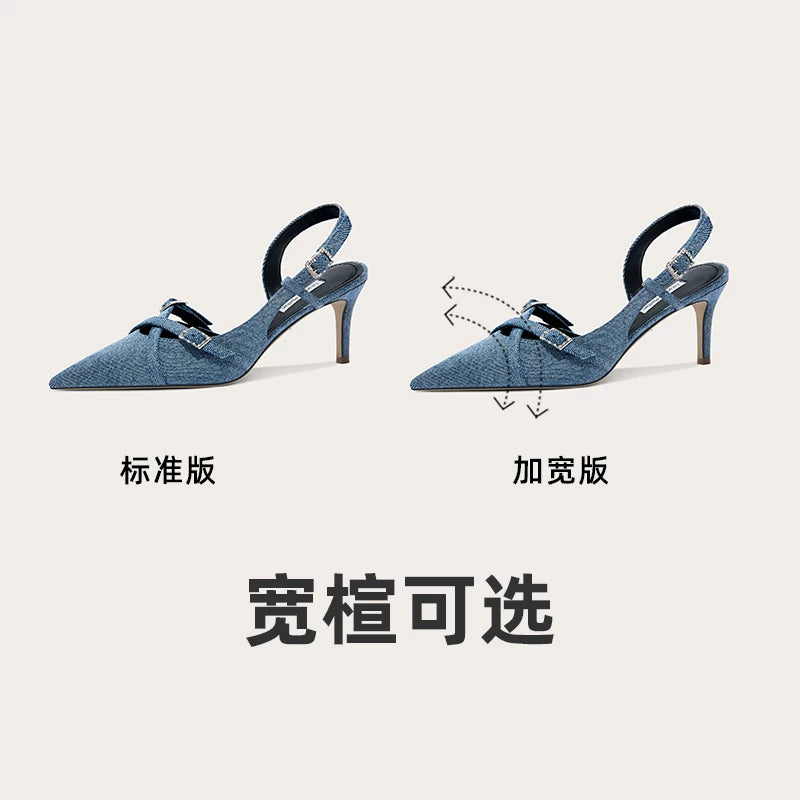 Lily Wei Fashion Cross-Heeled Sandals