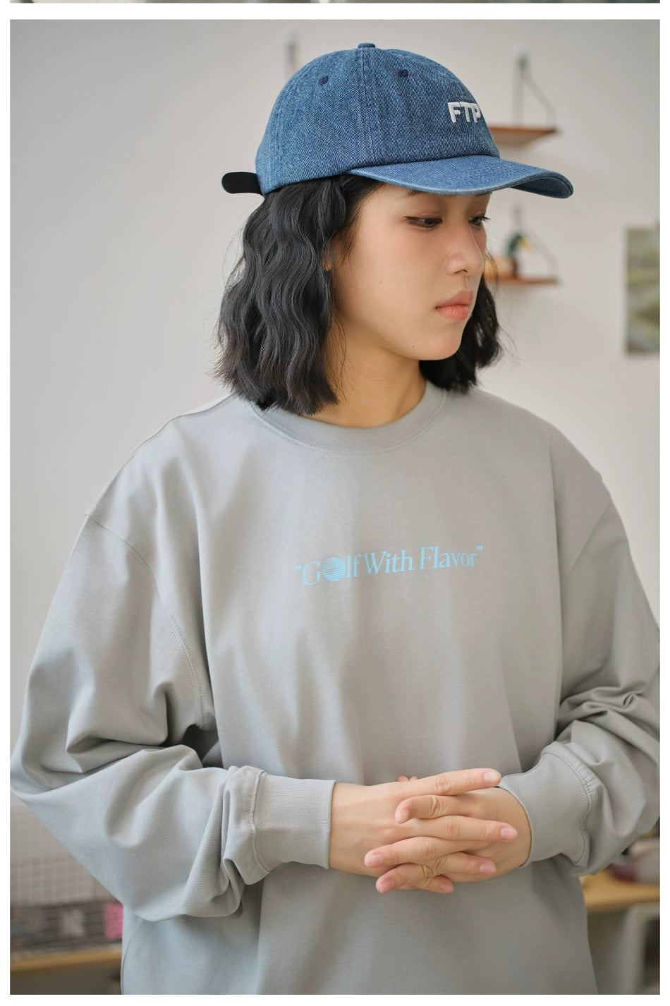 Battles Embroidery Print Loose Casual Vintage Crew Neck Long Sleeve