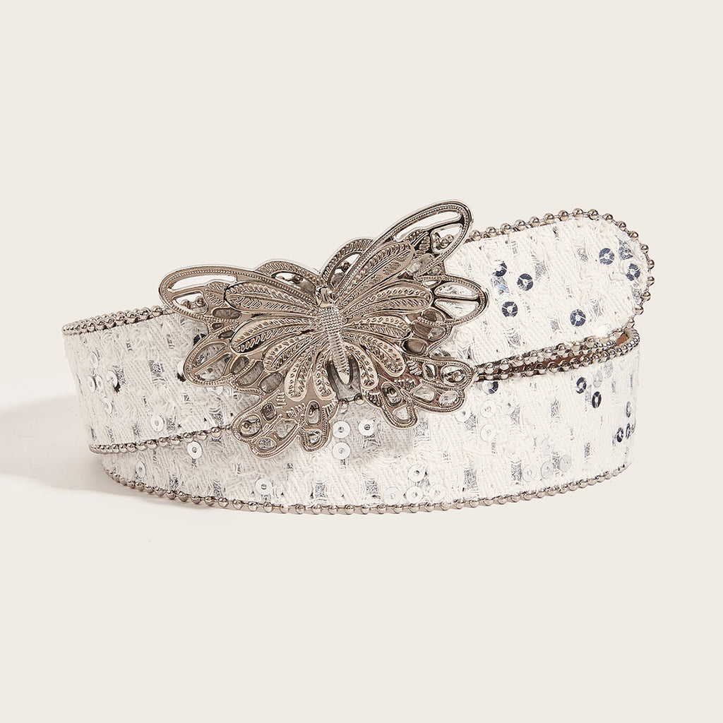 Intertek Decorative Butterfly Smooth Buckle Belt