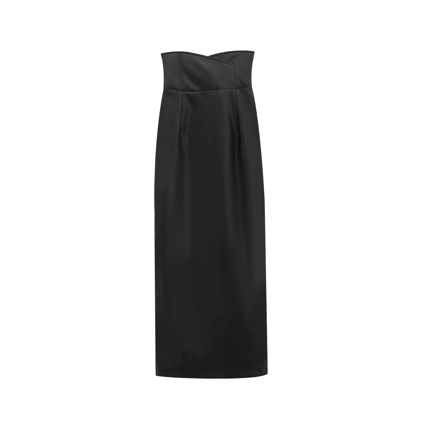 LLROGE Long-sleeved Shirt Leather Skirt Set