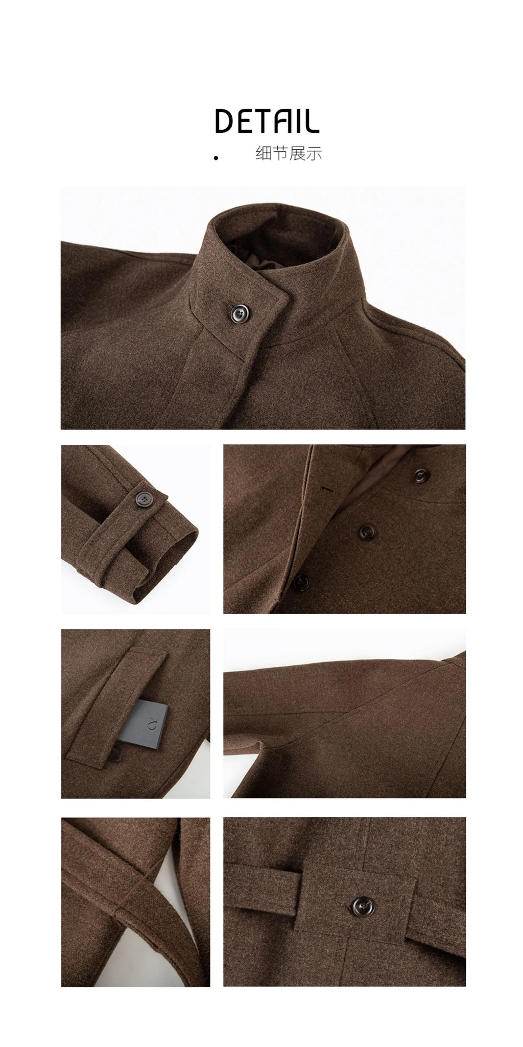 CHUYUQI Extravagant Woolen Belt Shorts Jacket